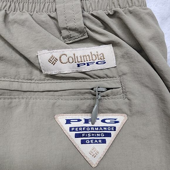 Columbia Pants Mens XL Tan PFG Performance Aruba III Omni-Shade Convertible - Picture 6 of 15